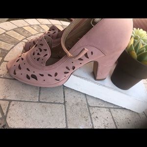 Pink vintage inspired heels